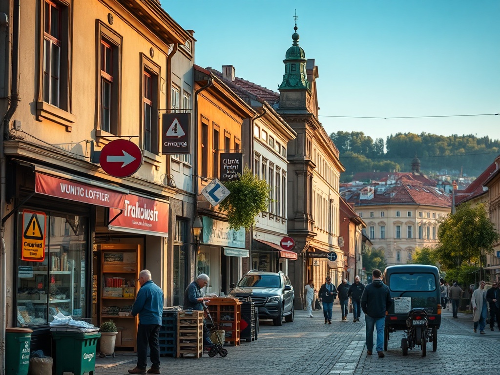 Mapa sieci wodociągowo-kanalizacyjnej Krakowa z zaznaczonym obszarem inwestycji, symbolizująca unijne wsparcie finansowe.