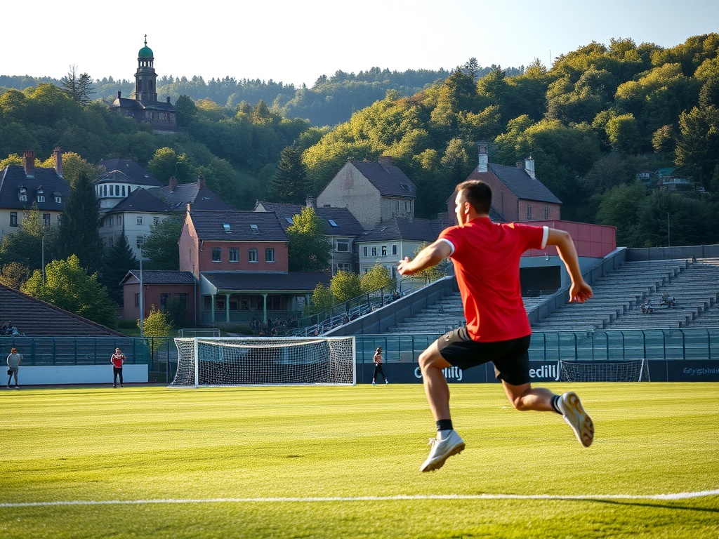 Logo Wisły Kraków na tle stadionu, symbolizujące oczekiwanie na decyzje ws. odwołania od kar.