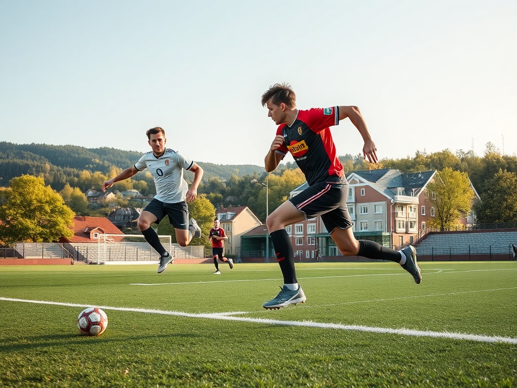 Ilustracja łącząca motywy piłkarskie Wisły Kraków z elementami związanymi z życiem kulturalnym i rodzinnym Krakowa, nawiązująca do Wisła Kraków Puszcza Niepołomice i Magdy Steczkowskiej.