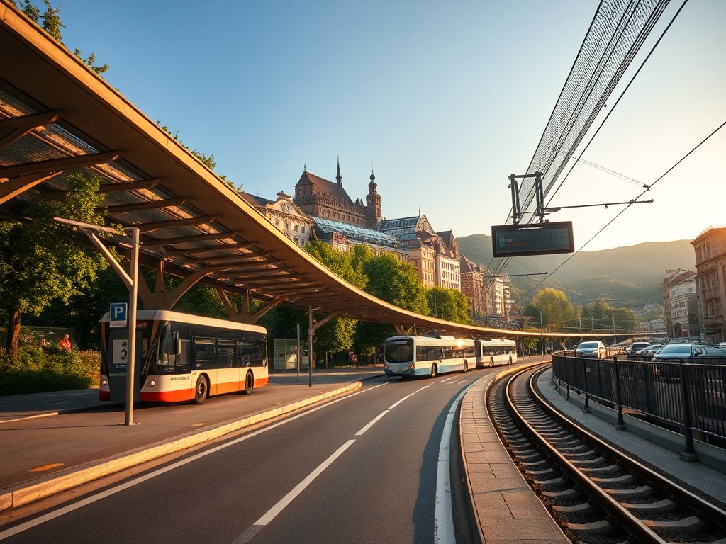 Mapa Krakowa z zaznaczonymi strefami darmowego parkowania i ikonami wydarzeń kulturalnych